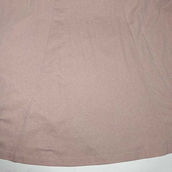 Vtg LAND'S END Maxi Skirt 100% Cotton Knit Elastic Waist Pockets Pink Sz ST USA - Picture 5 of 9